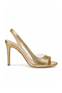 Valles – goldene Sandaletten mit transparenten Details