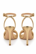 Dazzle – goldene Sandaletten mit schmalem Stilettoabsatz
