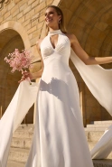 Nemezja - Maxikleid mit abnehmbarem Umschlagtuch