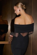 Maravillo – black maxi dress with mesh details