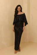 Chaeri - Black Sequin Maxi Dress