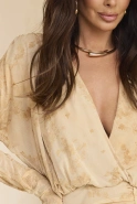 Fossa – mini dress with draping and a decorative sash