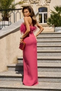 Fausta - corset dress with feathers