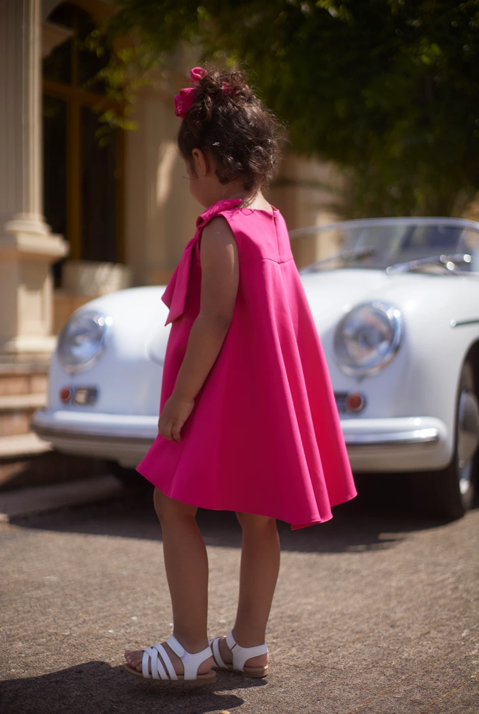 Mist - Pink Children's Dress with Bow and Hair Eraser