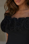Graft - Elegant Dress with Floral Embellishment