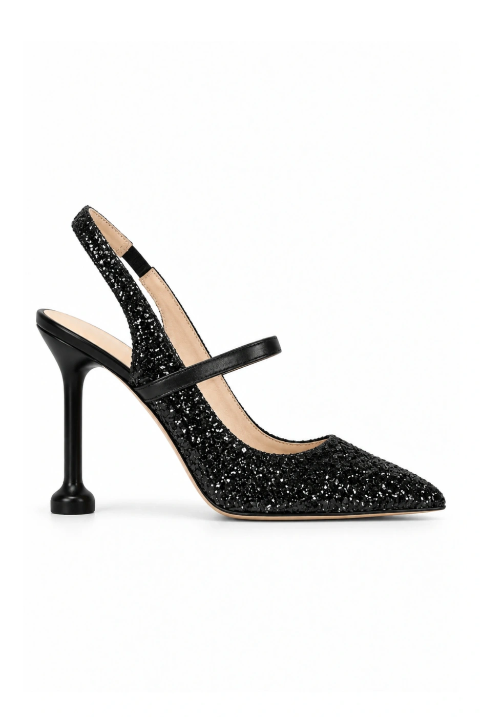 Marti – schwarze Pumps mit Glitzerapplikation