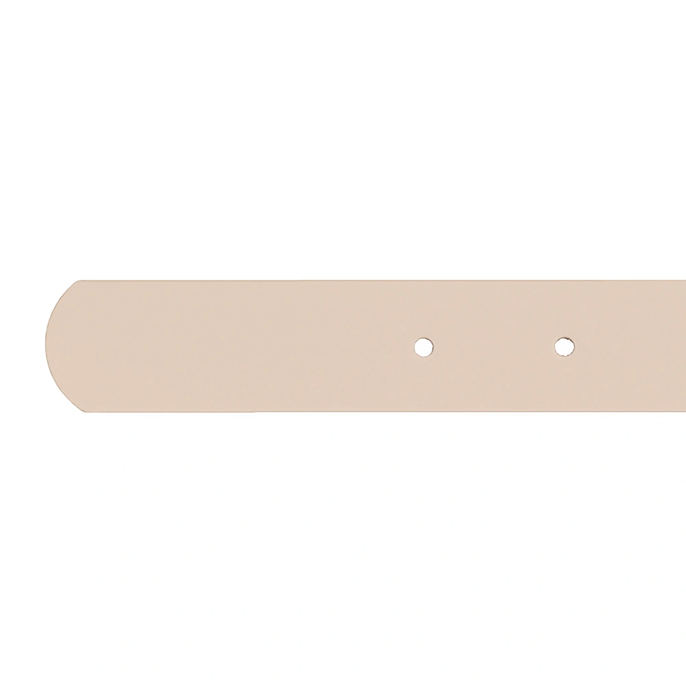 Charo belt - Women's belt in ecru shade with gold buckle and subtly engraved Lou logo.
