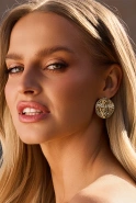 Dusty - gold plated steel earrings