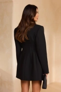 Sorrento – schwarzes Blazerkleid mit Wollanteil
