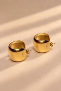 Ailis – stainless steel earrings with logo