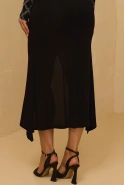 Taruna - Black midi dress with brocade