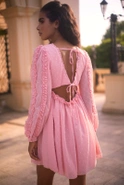 Uskaly - mini dress in magical pink