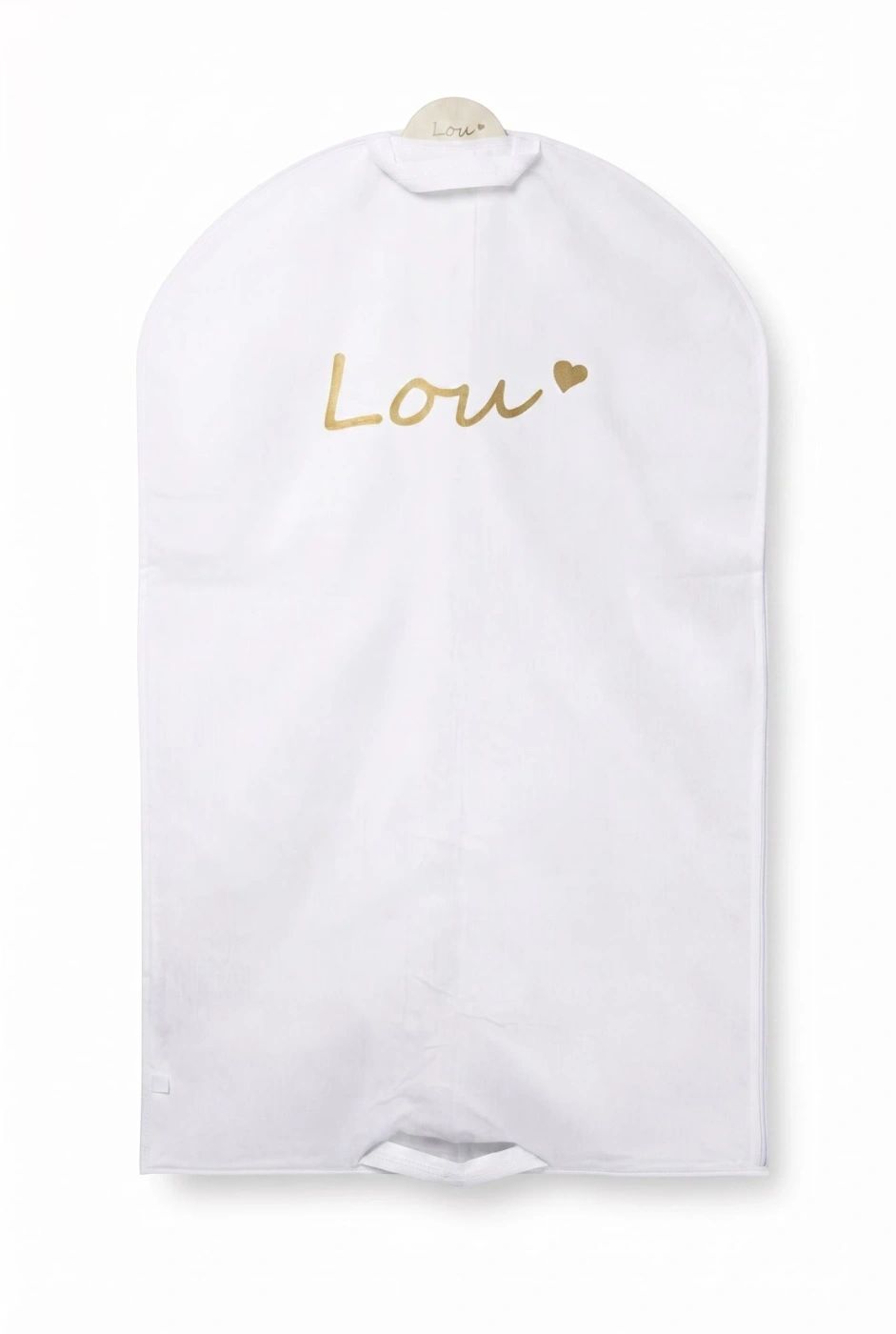 Lou – short white garment bag