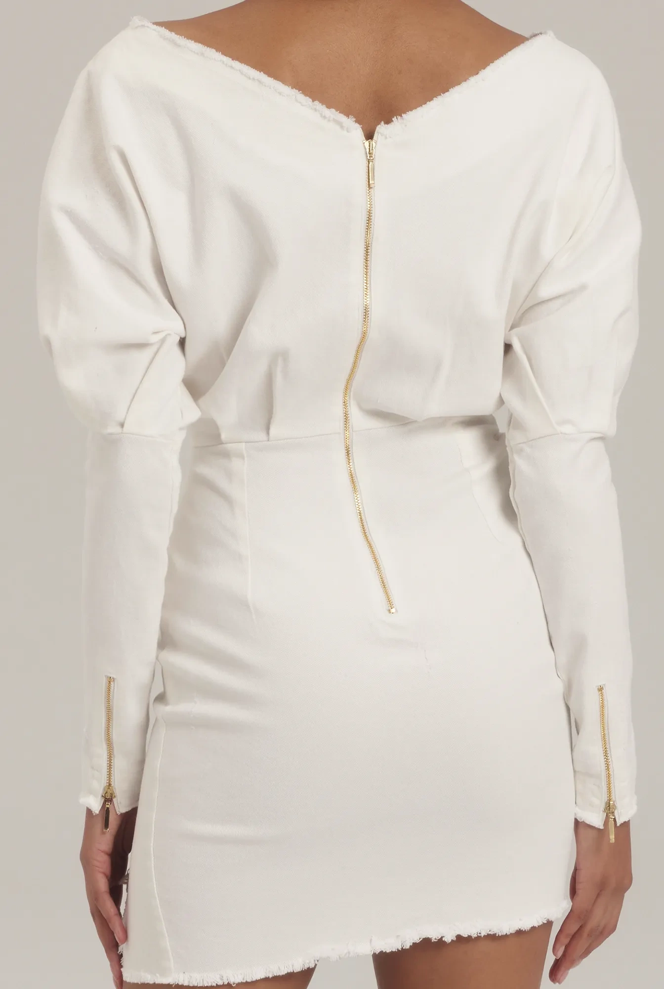 Cher - cream denim dress