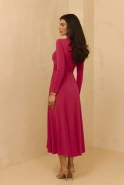 Urge - Elegantes Midikleid in Fuchsia