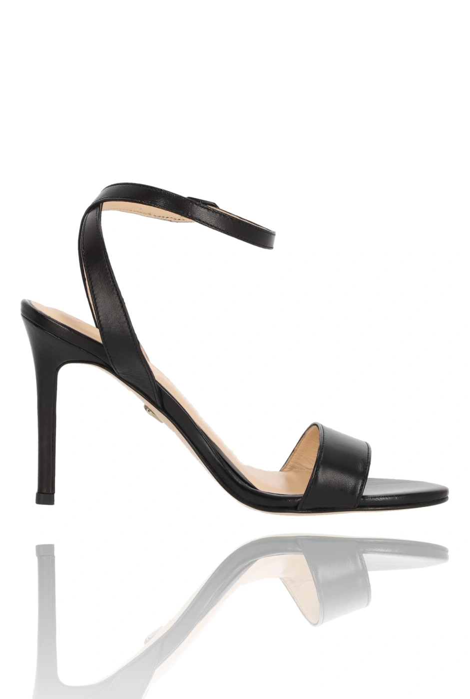 Brinley - Classic Black Stilettos with Matching Flower with Feathers
