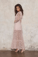 Willow - pink maxi knit dress
