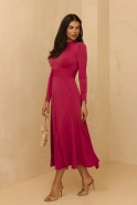 Urge - Elegantes Midikleid in Fuchsia