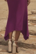 Medea - Korsett und Midirock Set in fuchsia