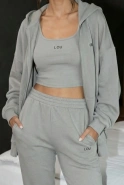 Zorca Zip - Ash-Colored Hoodie