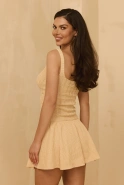 Lori Beige - knitted dress with straps