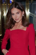 Sydney – rotes Midikleid mit Knöpfen