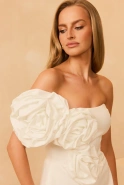 Tinsley – corset mini dress with hand-arranged flowers