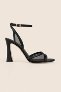 Sense – schwarze Sandaletten mit dekorativem Mesh