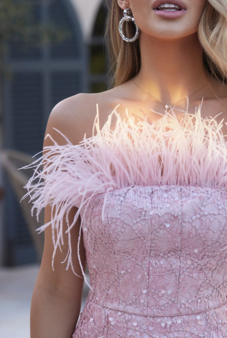 Emre - Corset Mini with Feathers