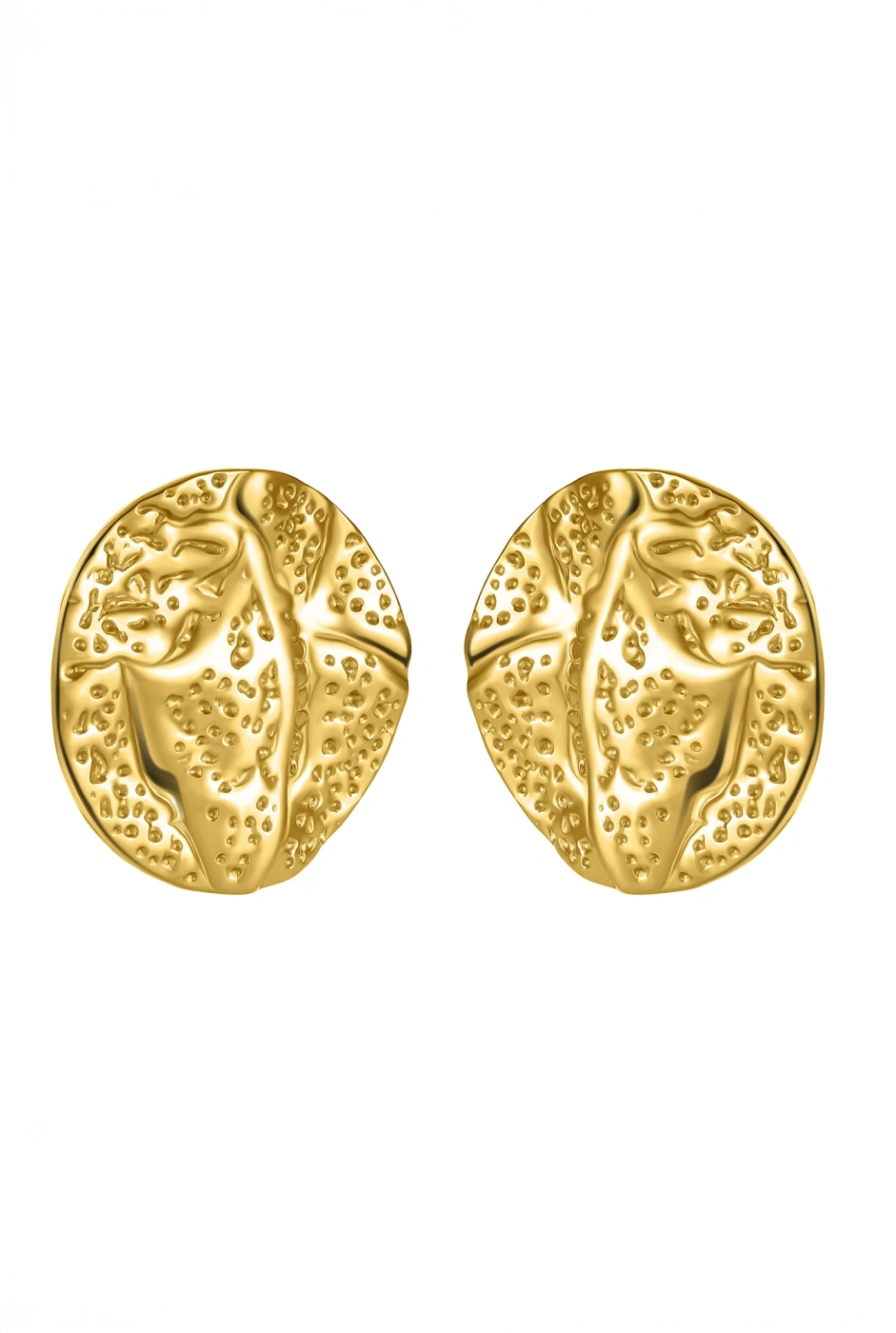 Dusty - gold plated steel earrings
