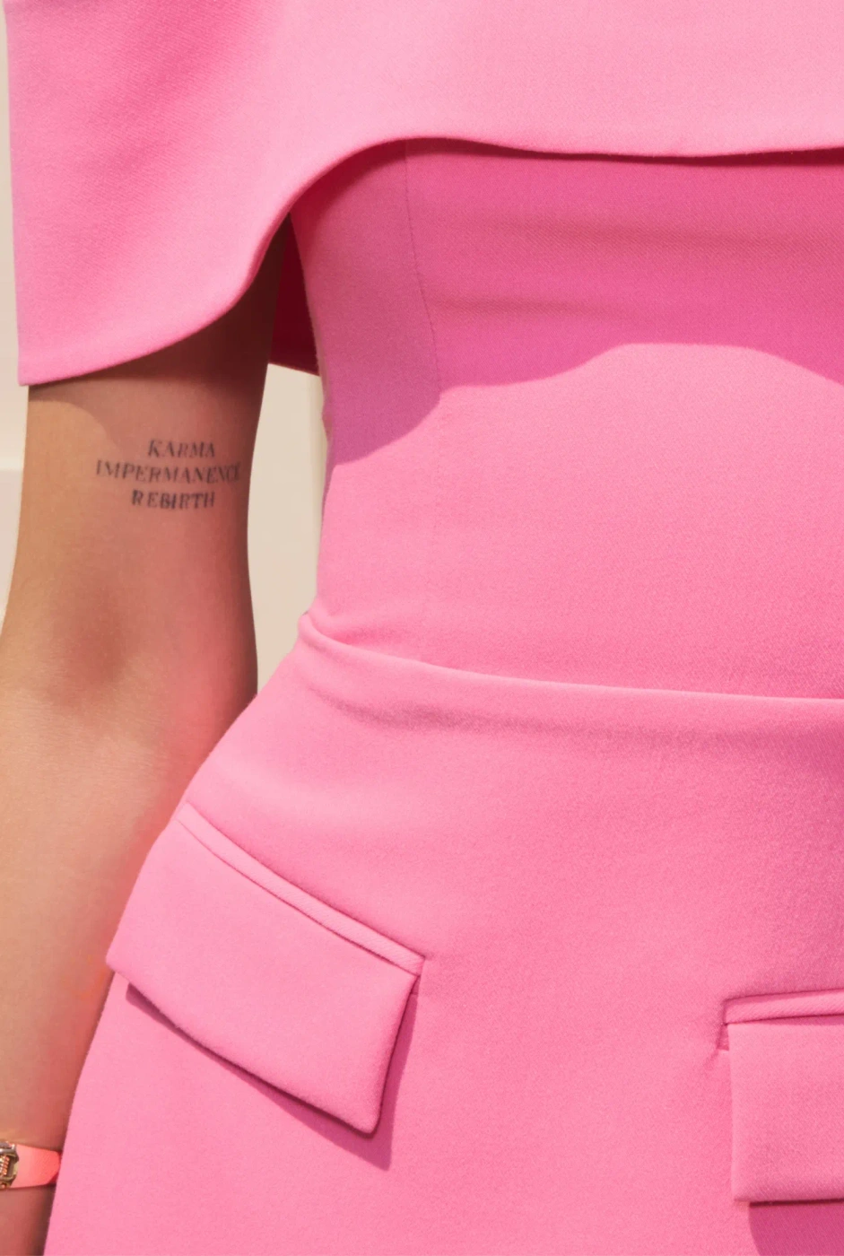 Berri – pink mini dress in Spanish style