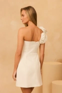 Tinsley – corset mini dress with hand-arranged flowers