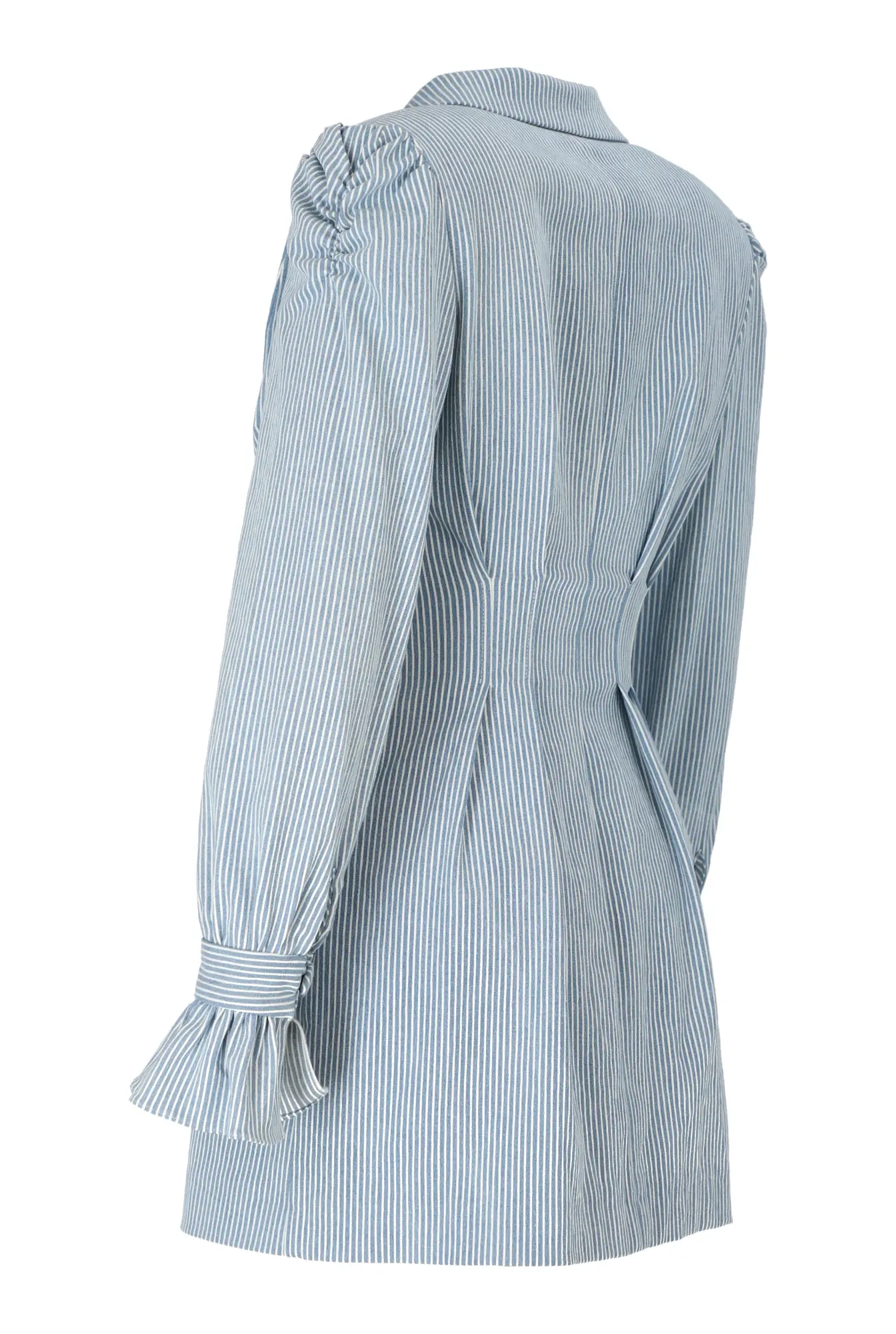 Vari - Blaues Denim-Minikleid mit Ausschnitt