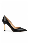 Oasis – schwarze Pumps mit goldenem Stiletto