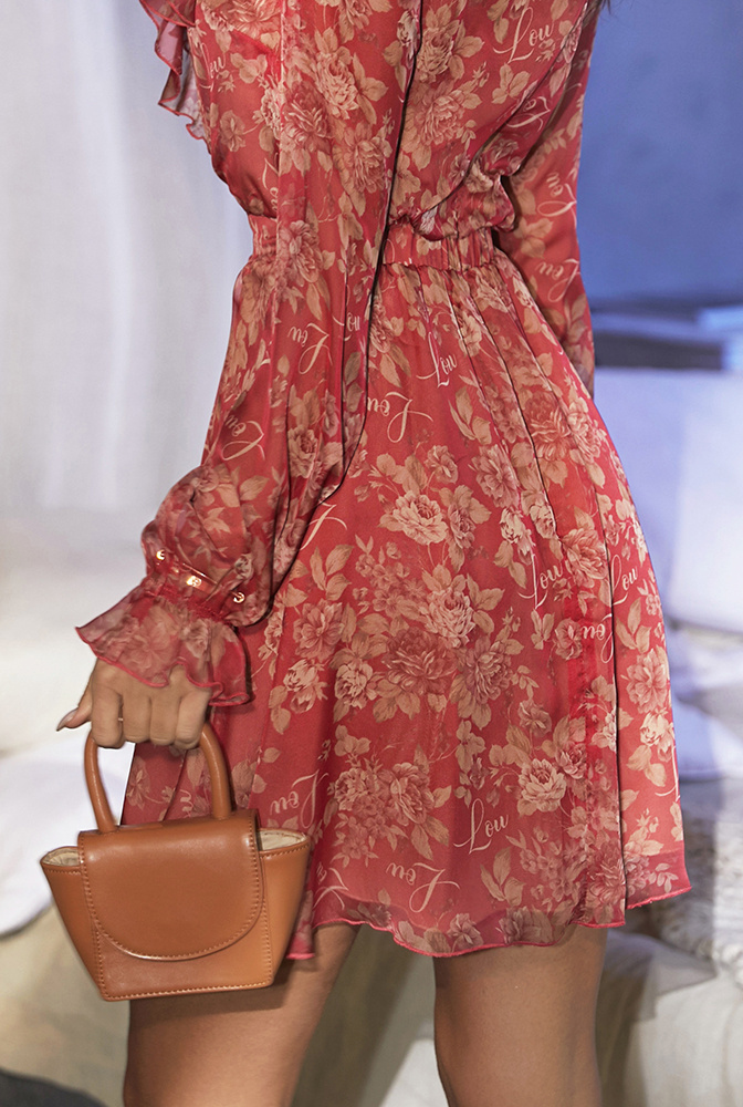 Judith - a delicate dress with a composition of frills