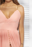 Alissa - lachsfarbenes langes Kleid