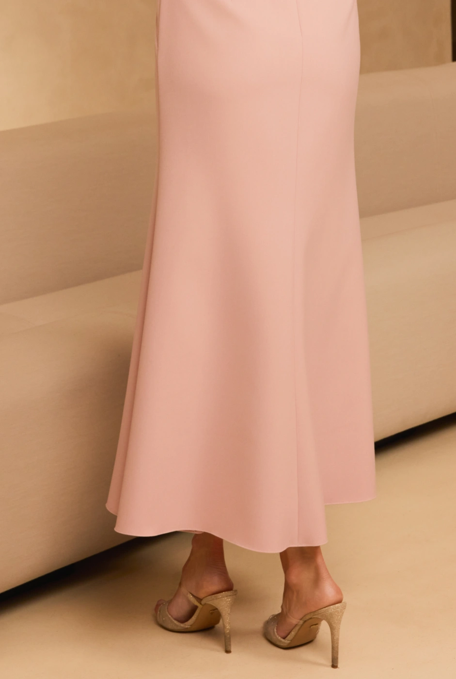 Vendula – pink maxi dress with loose sleeves