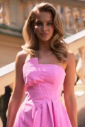 Julietta Pink - Minikleid mit Korsett-Oberteil und charmantem Jabot