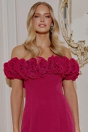 Graft - Rosa Minikleid mit Blumenverzierung