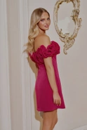 Graft - Rosa Minikleid mit Blumenverzierung