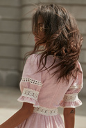 Gerda - Boho-Kleid mit cremefarbener Spitze