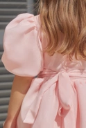 Nela - Kinderkleid mit Bommel und Bombendessous + dekorativer Haarreif