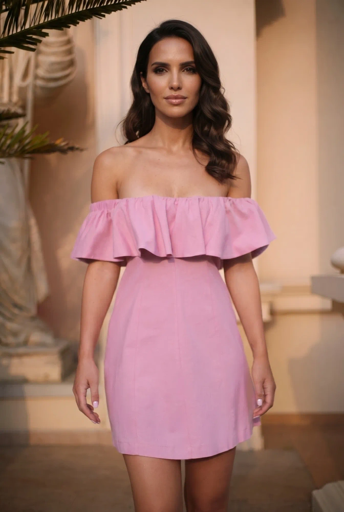 Isidora - Exclusive mini dress in a shade of powder pink