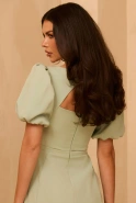 Marion - Elegantes mintfarbenes Midikleid