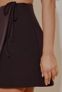 Orkide - chocolate skirt with a wool and viscose blend