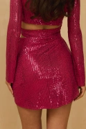 Sally - sequin mini in bold pink