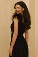Krolo - Schwarzes Maxikleid mit Brokat