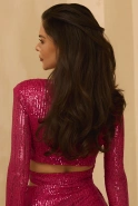Sally - sequin mini in bold pink