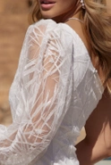 Roseane - asymmetrischer Maxi in gebrochenem Weiß