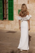 Indali - Maxi Korsettkleid mit Crinkle-Kragen und abnehmbaren Trägern